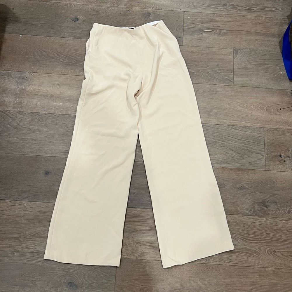L’Academie Wide-Leg Pant in Sand Beige Size S - Picture 7 of 7